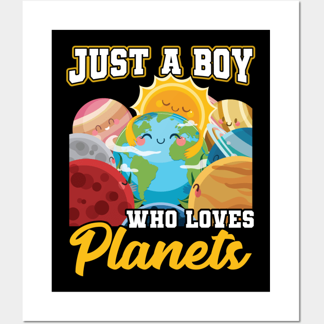 Just a Boy who loves Planets Wall Art by Peco-Designs